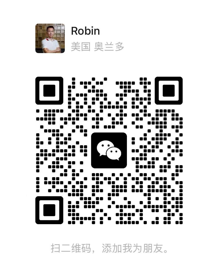 Robin Cao 微信二维码 WeChat QR code